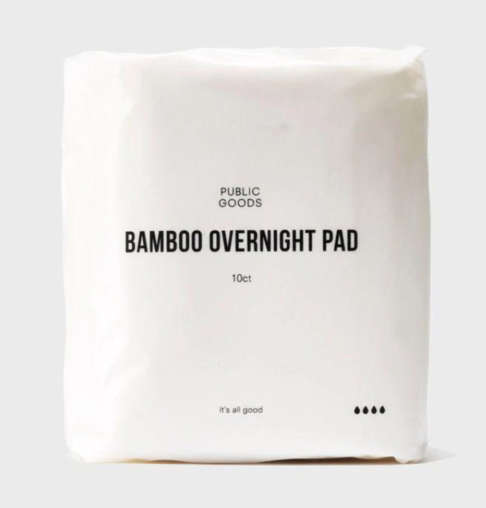 Public Goods bamboo overnight menstrual pads