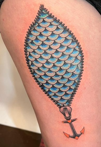 Mermaid scales Zipper Design