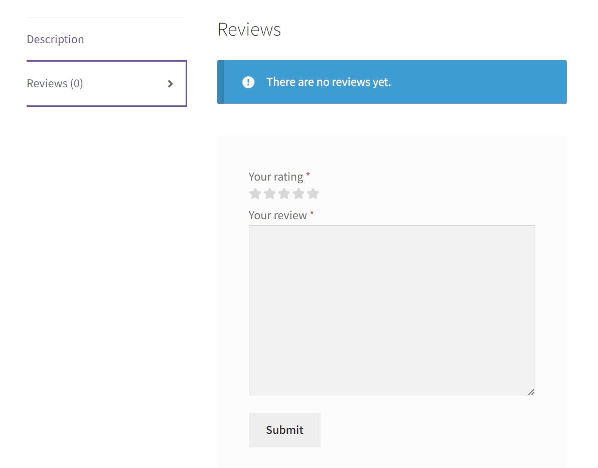 WooCommerce - View reviews on the frontend product page