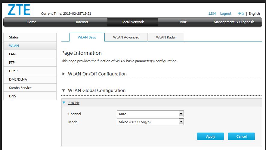 Configuración router Adsl ZTE H267N