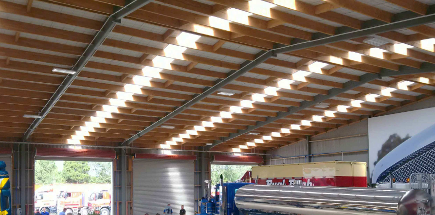 Example of timber purlins in one of our sheds