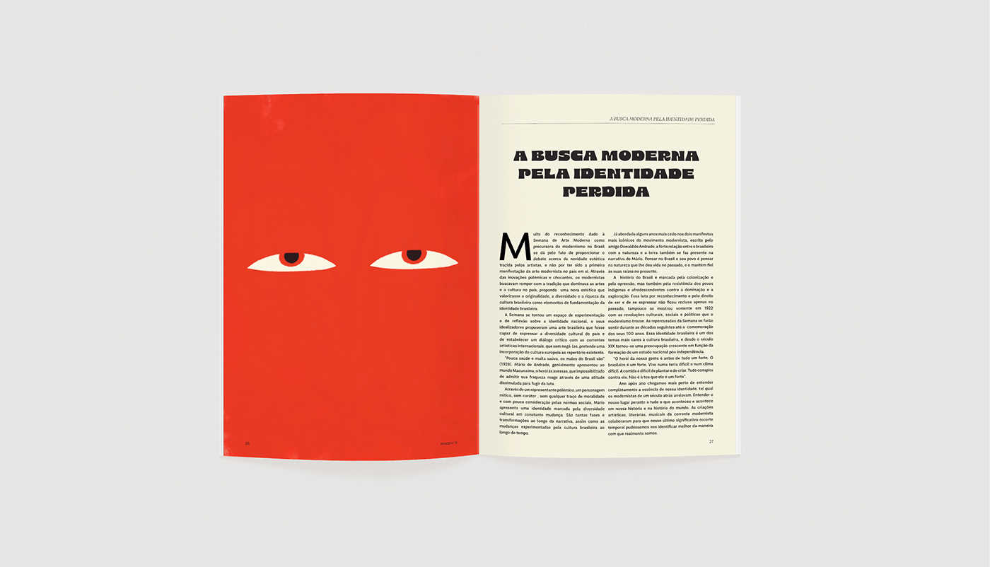 magazine Layout editorial design  typography   visual identity Graphic Designer ilustração Digital art revistas arte moderna brasileira