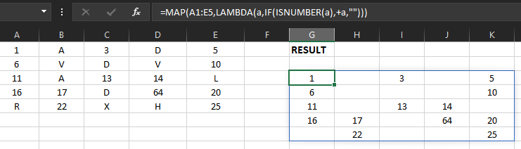 How to Omit Particular Values from an Array in Excel