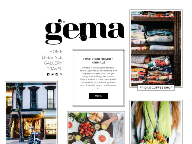 blog de moda gema tema de wordpress