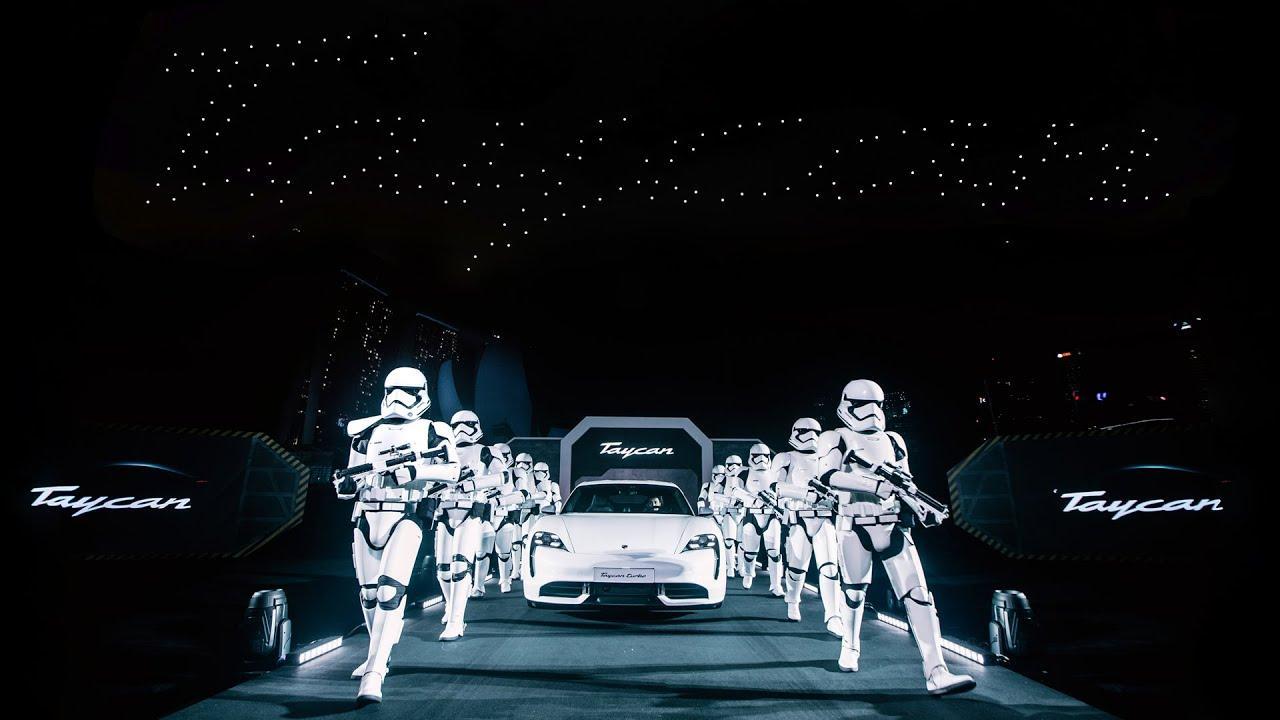 Porsche Taycan sánh bước đoàn quân Star Wars, khiến siêu mẫu Thanh Hằng và  ca sĩ Trọng Hiếu mê mẩn | Xe mới | Xe &amp; Đời sống