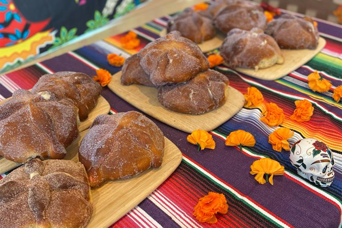 pan de muerto made for Día de los Muertos in Mexico.