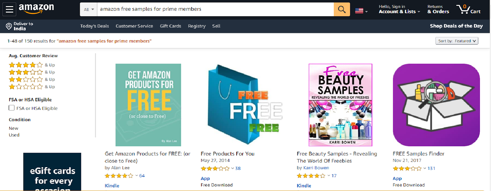 get free stuff from amazone