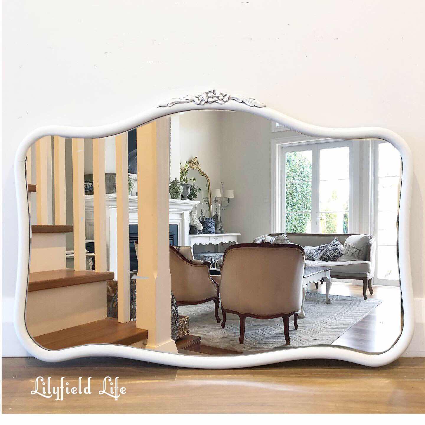 white vintage mirror Lilyfield Life 