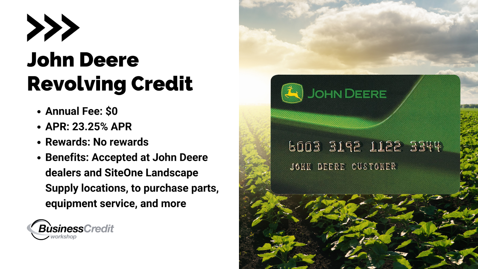 john deere credit card