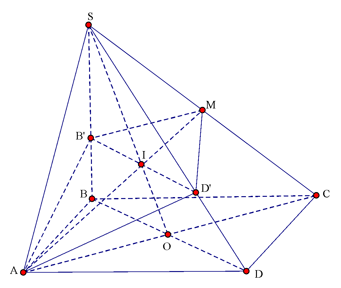 <p> (Chuyên Lê Quý Đôn - Điện Biên - 2022) Cho hình chóp (S.ABCD) có đáy (ABCD) là hình bình hành và (M) là trung điểm cạnh bên (SC). Gọi (left( P right)) là mặt phẳng chứa (AM) và song song với (BD), mặt phẳng (left( P right)) cắt (SB,SD) lần lượt tại (B') và (D'). Tính tỷ số (frac{{{V_{S.AB'MD'}}}}{{{V_{S.ABCD}}}})</p> 1