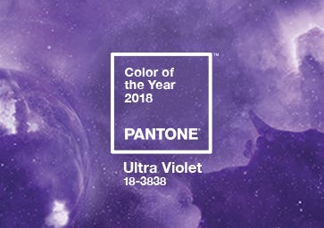 Color of the Year 2018: PANTONE 18-3838 ULTRA VIOLET