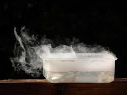 Frozen carbon dioxide (dry ice) sublimates directly into a vapor.