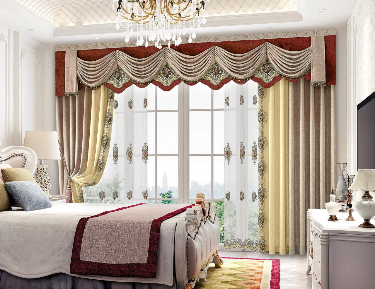 Bedroom Swag curtains-love yourself sacurtains Johannesburg, South Africa