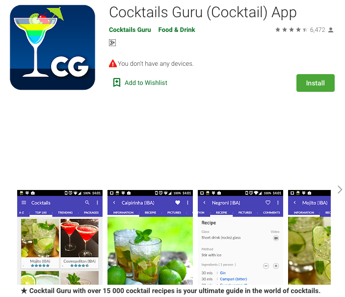 Cocktail Guru - Miễn phí
