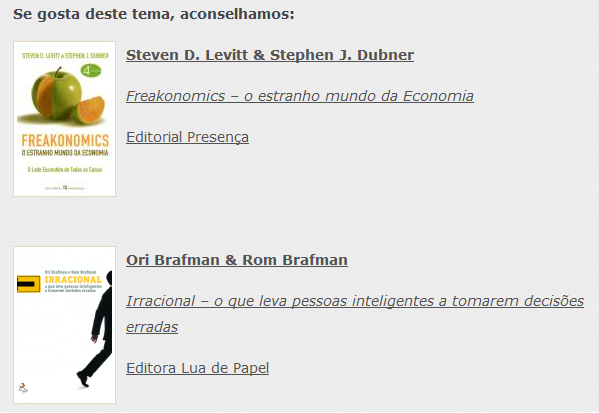 Exemplos de livros revistos pelo Blogue Comuniação Empresarial PT