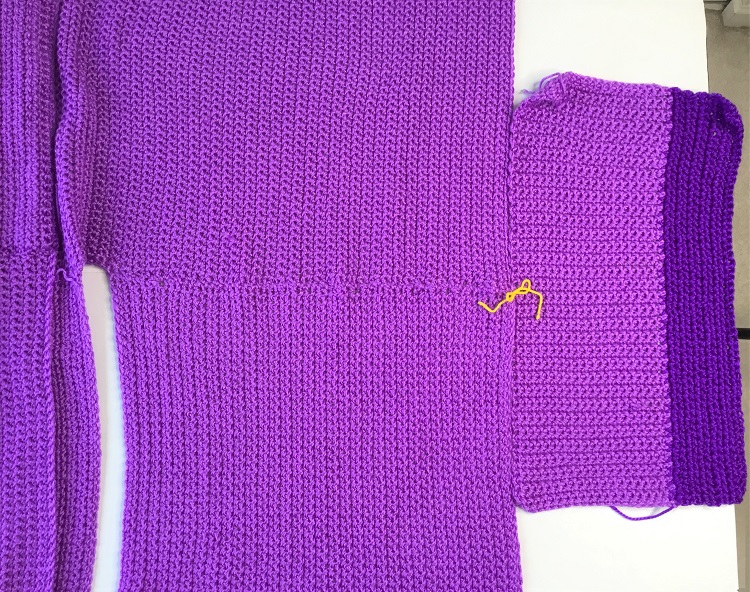 crochet oversized cardigan seams
