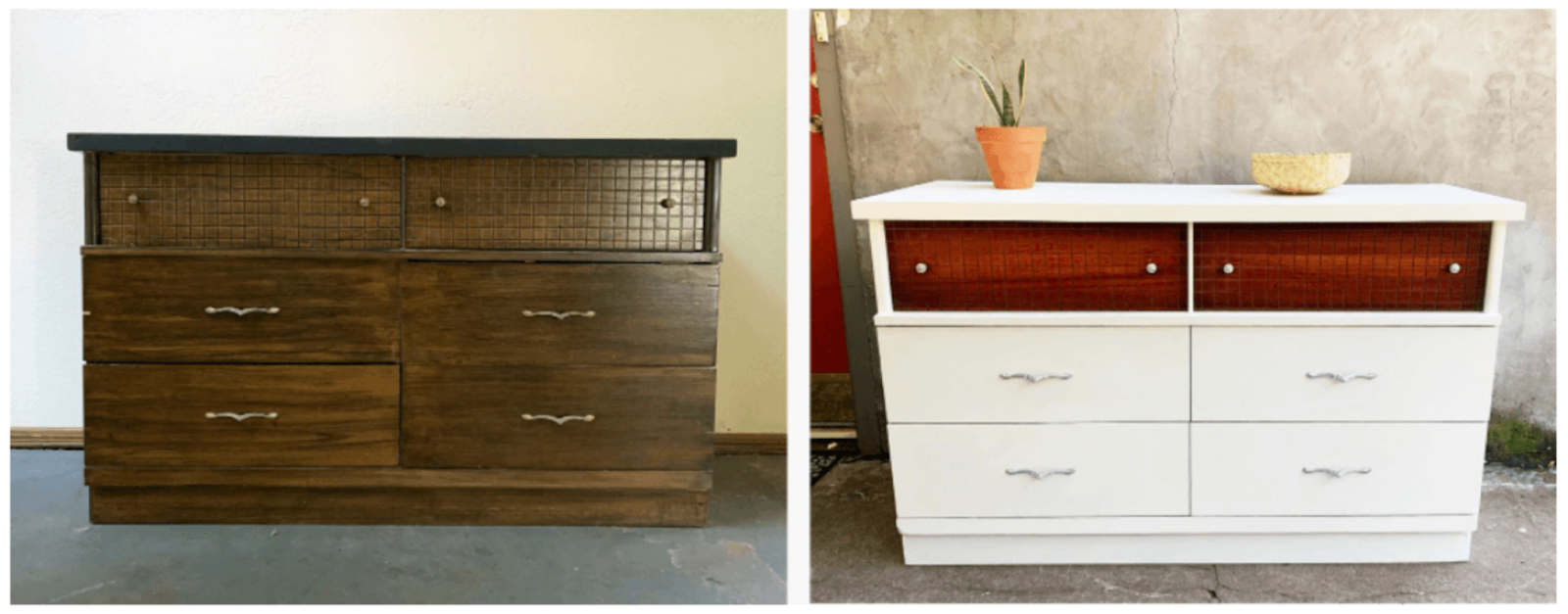 mueble restaurado proceso