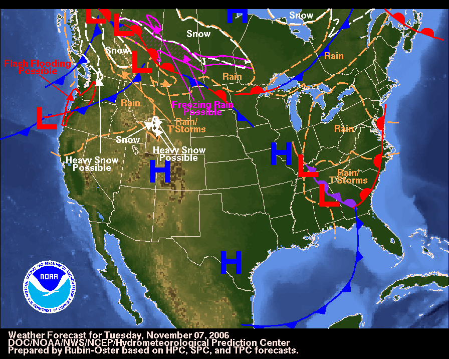 Weather Map With Fronts Reading Weather Maps | #Goopenva