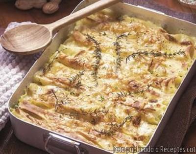 Recepta de cuina de Canelons amb col rissada