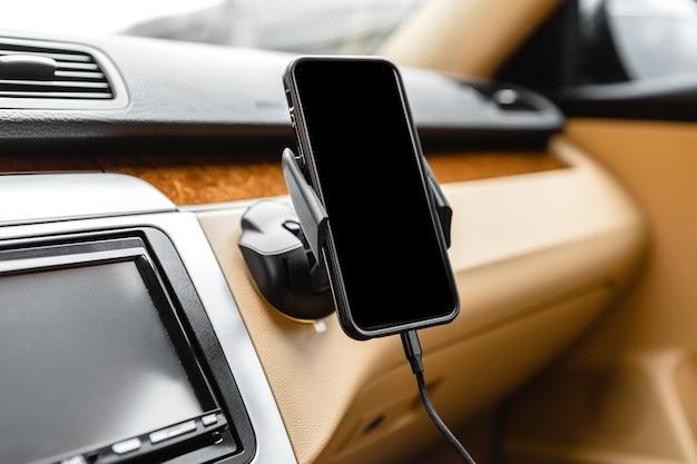 Black car smart phone holder