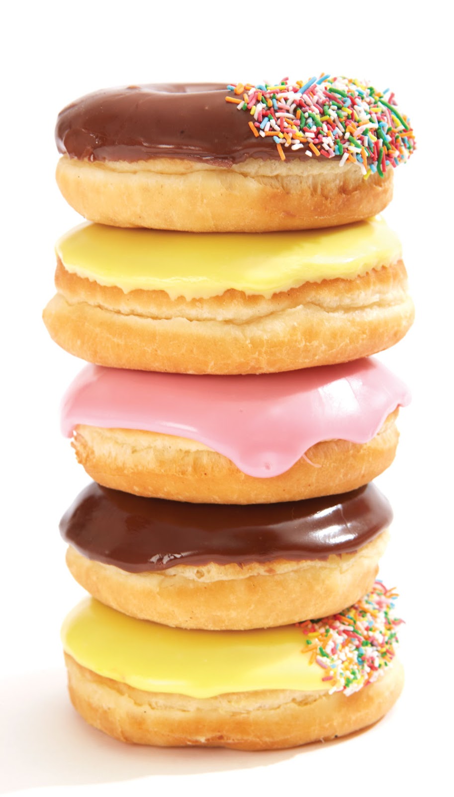 Stacked Cream Filled Donuts At Glenroy Bakery