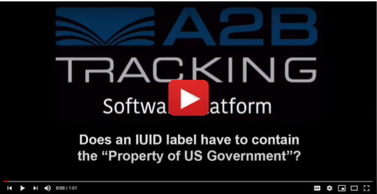 IUID Label Property of US Government