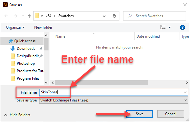 Enter a file name and click Save