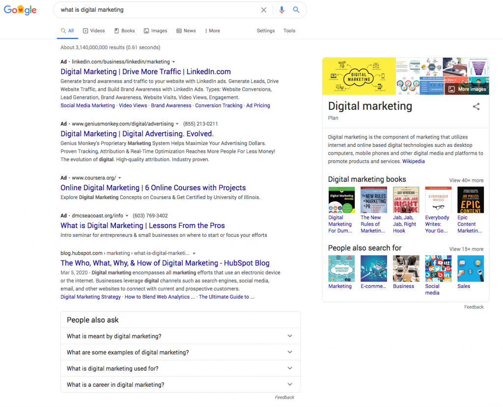 cerca intento in seo 