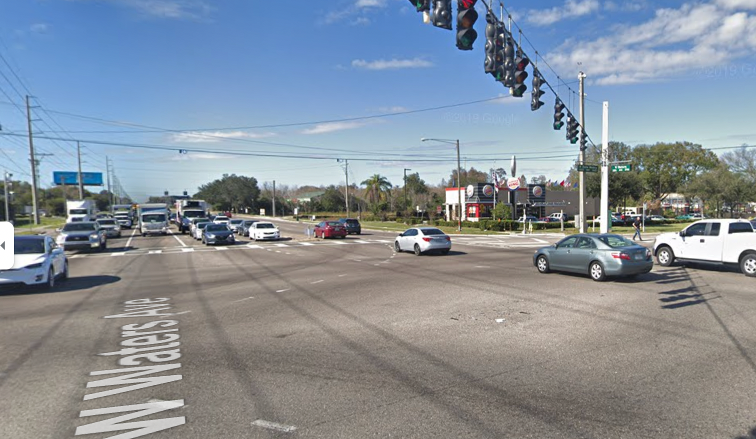 Tampa Dale Mabry Hwy @ Waters Ave view from google maps