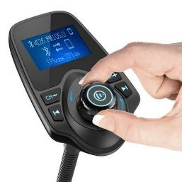 Buy Nulaxy Bluetooth Car FM Transmitter Audio Adapter Receiver Wireless  Handsfree Voltmeter Car Kit TF Card AUX 1.44 Display - KM18 Black Matte  Online at Lowest Price in India. 954462502