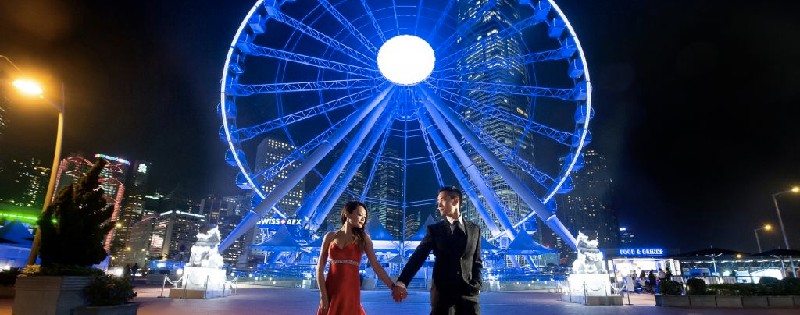 Hong Kong observation wheel pre wedding photoshoot location