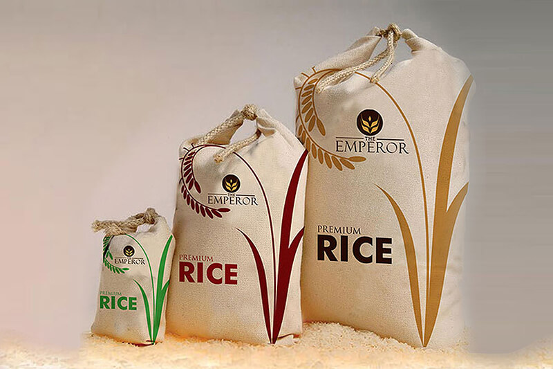 Mẫu bao bì gạo phổ cập ngoại quốc