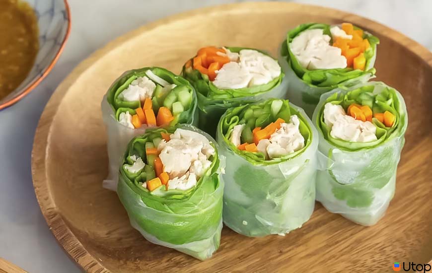 Cách trang trí và cuốn gỏi đẹp