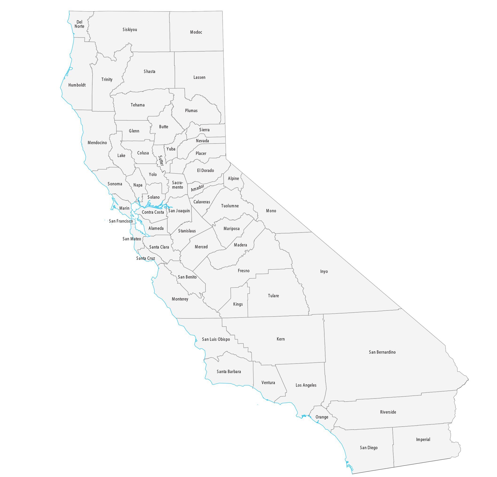 Mapas De California Estados Unidos Descarga E Imprime