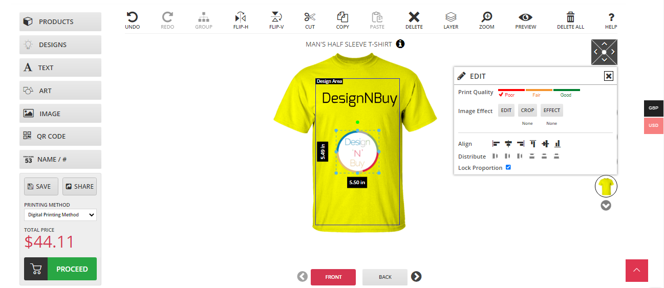WooCommerce product designer plugin - DesignNBuy