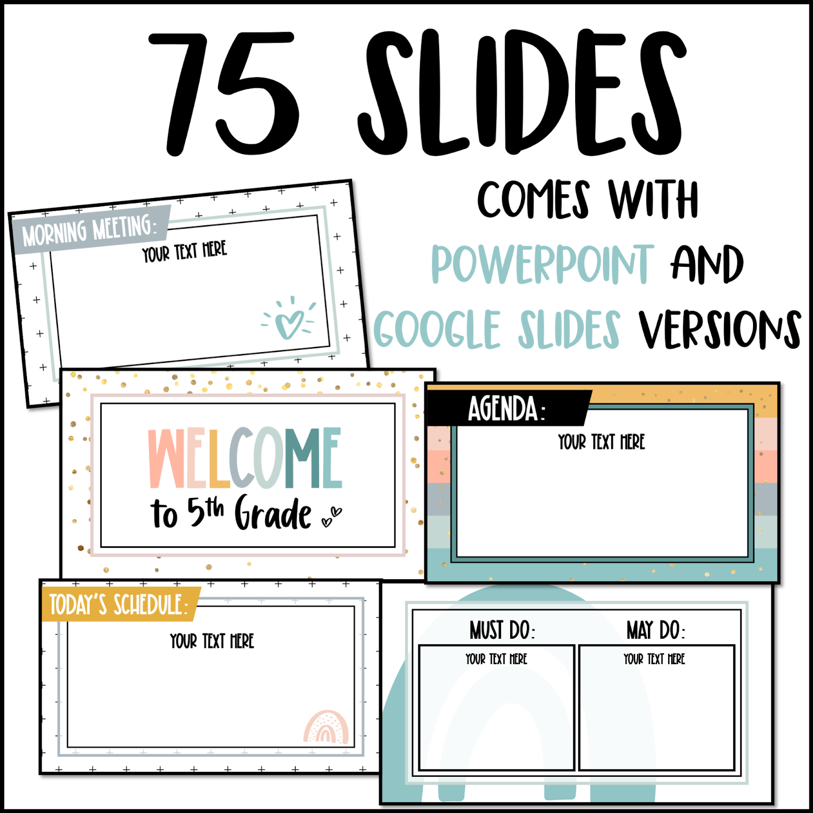 Calm Colors Powerpoint and Google Slides Templates for Teachers - Shayna  Vohs