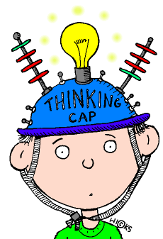 Image shows someone wearing a thinking cap showing how learning a language improves cognitive skills