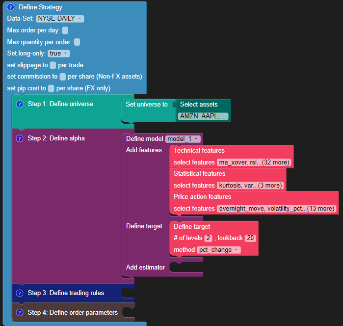 Defining Targets in the Model