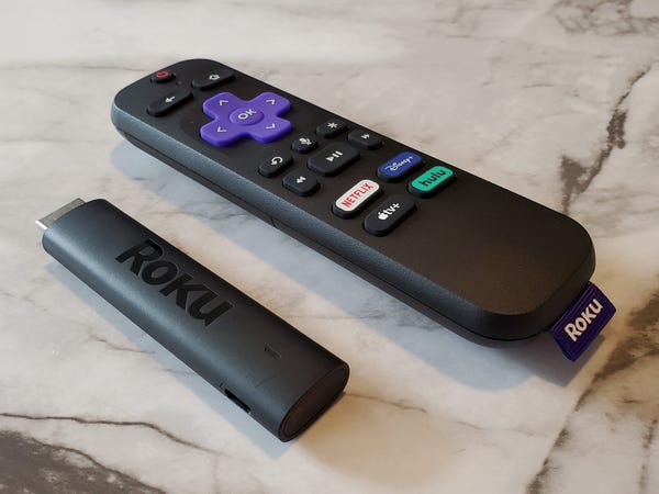 The Roku Streaming Stick 4K with remote