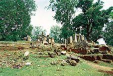 Wat Ek Phnom in Battambang, home to sandstone inscriptions describing aromatic rice. 