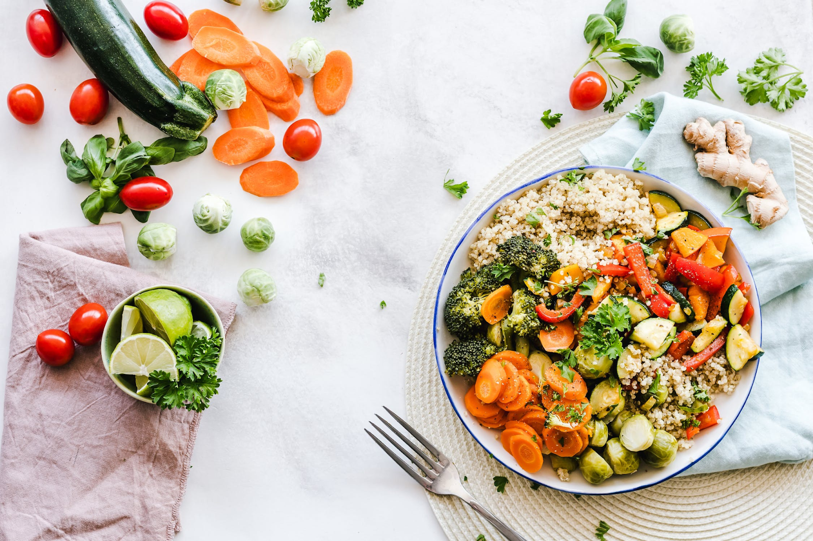 eating for your health, a plate of healthy food including lots of fruit and vegetables