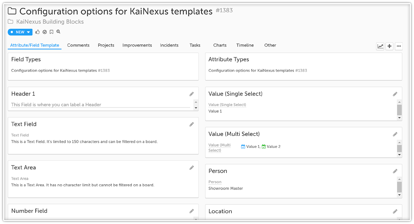 Template Configuration Options