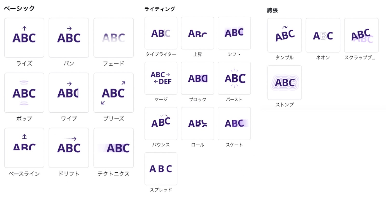 Canvaの基本機能「アニメーション機能」
