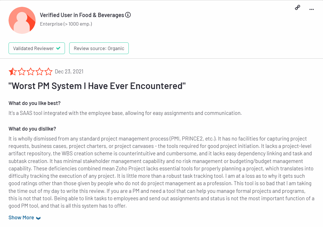Zoho reviews