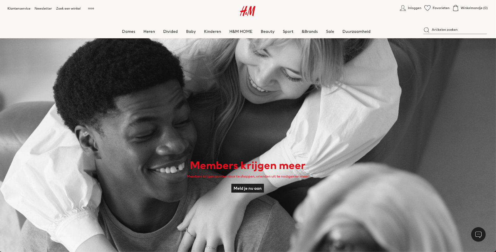 Screenshot from H&amp;M. Elaboration of the principle of unity.  
