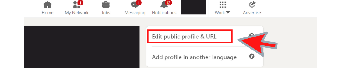 edit LinkedIn profile URL