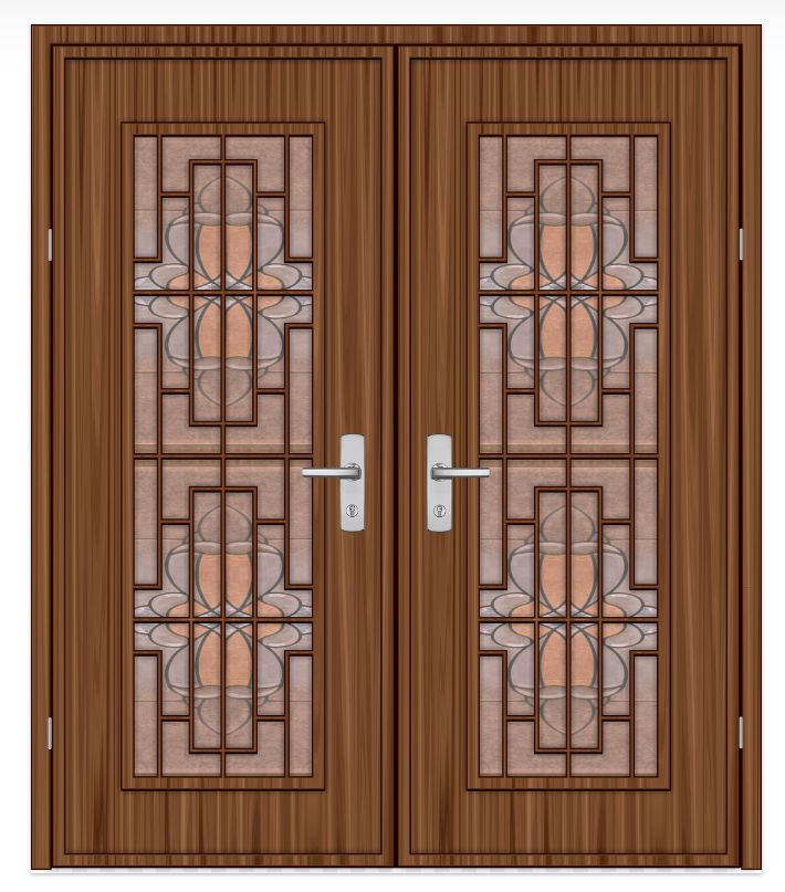 Double door frame design , perfect option for wide entrance for a house or a hall