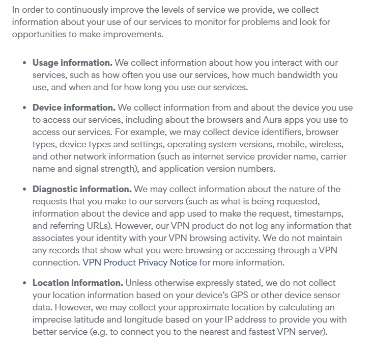 hotspot shield logging policy