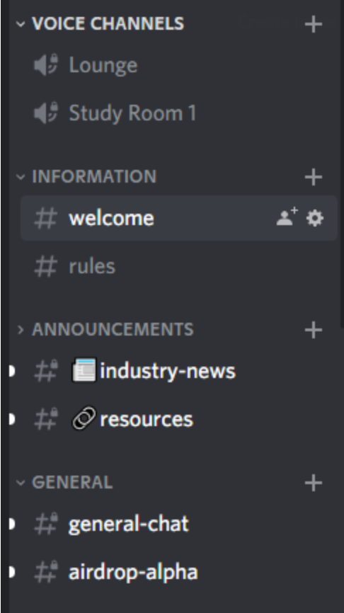 The discord server setup for your NFT project