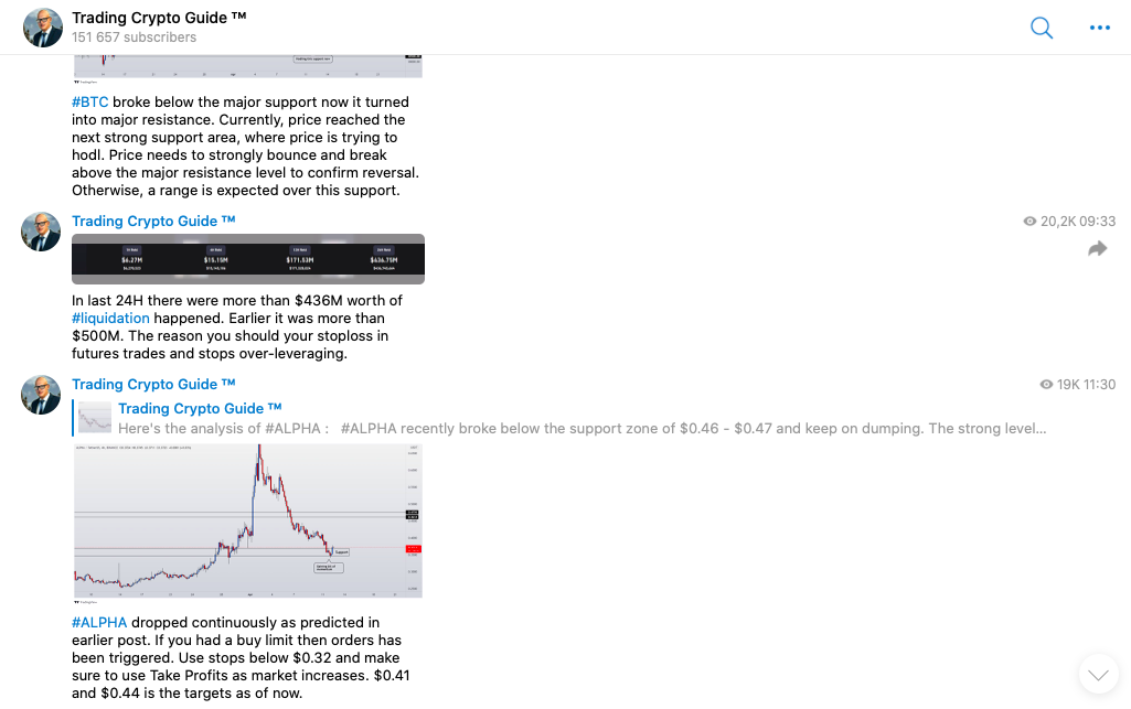 Cryptocurrency news group on Telegram - Trading Crypto Guide